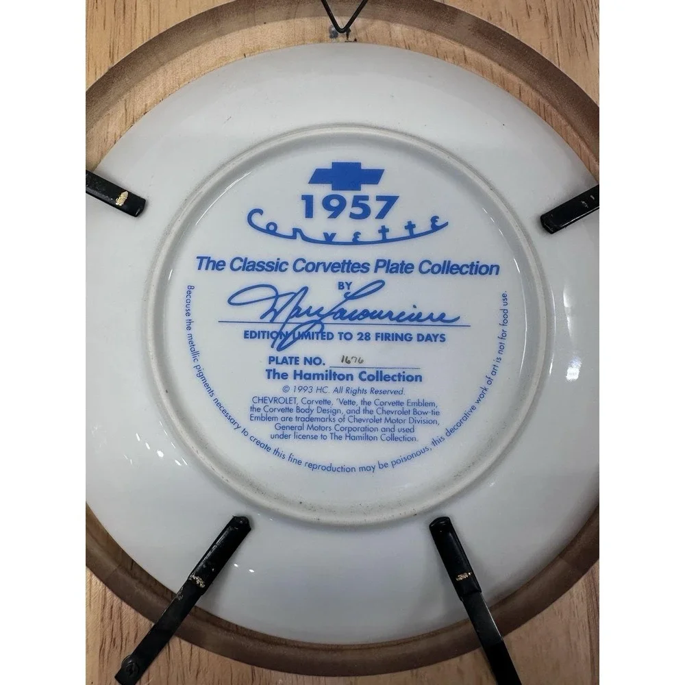 Vintage Corvette Collector Plates Framed Set/4 Hamilton Collection Franklin Mint